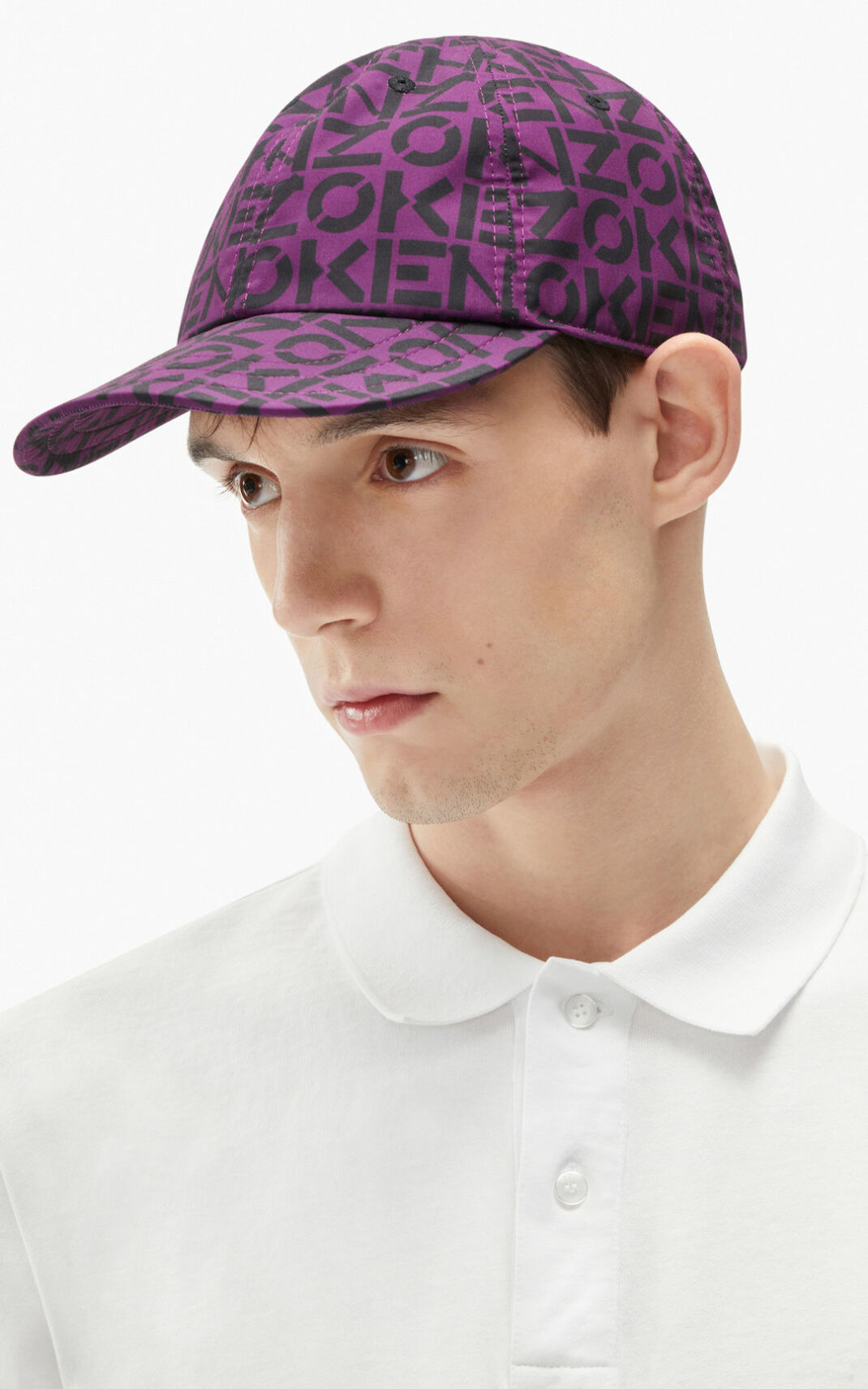 Kenzo Monogrammed baseball Gorras Hombre Moradas | 1408926-MK